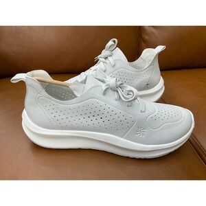 Clarks Solevana Tie Sneakers Womens 11 Wide Light Grey Excellent Cloudsteppers